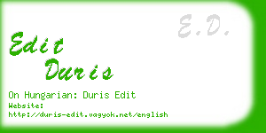 edit duris business card